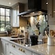 image 2 of Geometric Shapes & Brush Strokes Splash Back | White