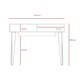 image 7 of Core Products Dallas Home Office Desk With Hairpin Legs, H90.0cm x W120.1cm x D55.2cm White