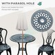 image 3 of Outsunny Garden Bistro Set Outdoor Table Chairs Aluminium Patio Lawn Furniture