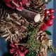 image 3 of 36cm Christmas Wreath in Gold & Red with Pine Cones and Berries