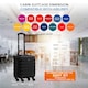image 8 of 45x36x20cm EasyJet Free Underseat Carry-On Cabin Bag - Lightweight 4 Wheels ABS Hard Shell Suitcase Black | Black/Tan | Cabin Bag