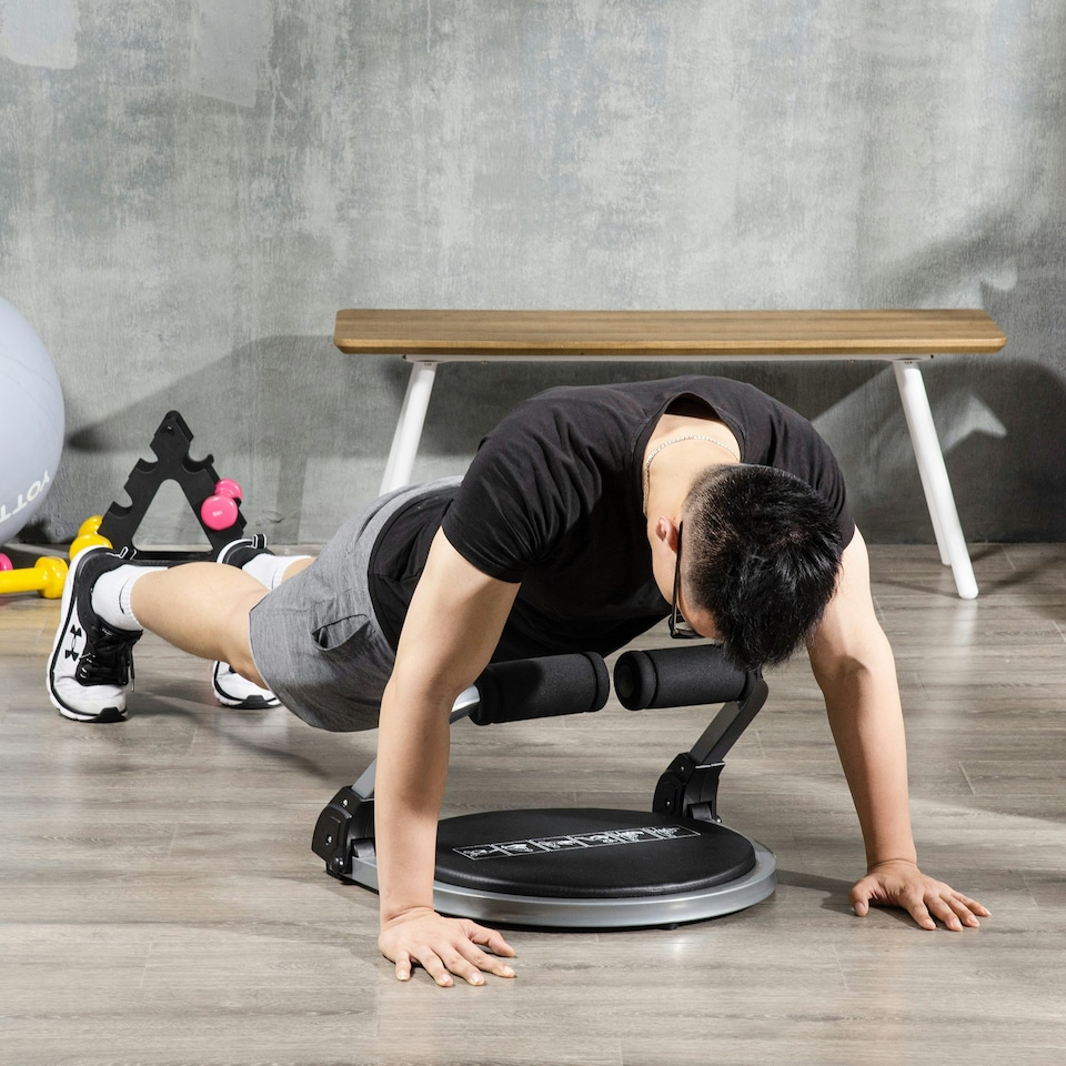 image 1 of HOMCOM Ab Machine, Abs Trainer, Whole Body Exercise Equipment for Home Gym