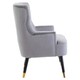 image 3 of Interiors by Premier Grey Velvet Tufted Chair, High quality Velvet Dining Chair, HighBack Grey Accent Armchair