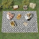 image 7 of Outsunny Reversible Outdoor Rug Plastic Straw RV Camping Mat for Garden Deck Picnic Grey | Light Grey