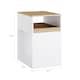 image 3 of SoBuy Printer Stand with Storage and Wheels, White & Natural Wood, 15.7x19.7x25.6 in, 16.1 kg - ASK08-WN