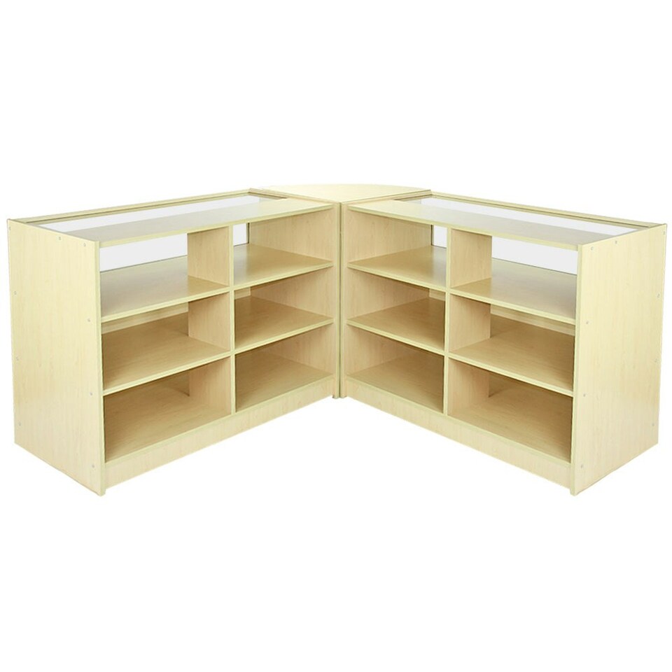 image 1 of Libra Maple Shop Counter & Retail Display Set Brown