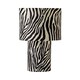 image 1 of ValueLights Nessa Zebra Pattern Velvet Table Lamp | Black