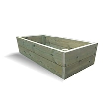 Multi Pack of 3 - Heavy Duty Double Layer Raised Bed - Timber - L60 x W120 x H29 cm - Fully Assembled