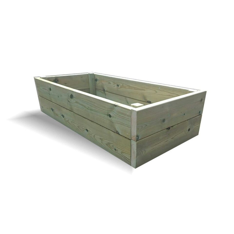 Multi Pack of 3 - Heavy Duty Double Layer Raised Bed - Timber - L60 x W120 x H29 cm - Fully Assembled
