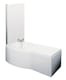 image 1 of 1700 mm Left Hand B Shape Shower Bath with Screen & Front Panel White | White | White | 1695 x 900 x 415mm