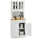 image 1 of COSTWAY Kitchen Pantry Cabinet Buffet Cupboard W/ Drawer White