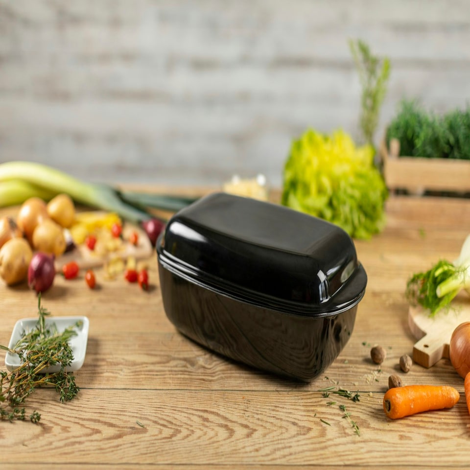 image 1 of EASY GLASS Roaster Set non-stick coated 4.3L + 2.2L Black