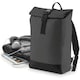image 2 of Bagbase Reflective Roll Top Backpack - Black/Reflective - One Size