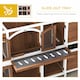 image 5 of PawHut Rabbit Hutch, Guinea Pig Hutch 2-Tier Wooden Cage w/ Ramp Roof, Brown