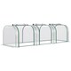 image 1 of Outsunny Tunnel Greenhouse Steel Frame for Garden w Zipper Doors