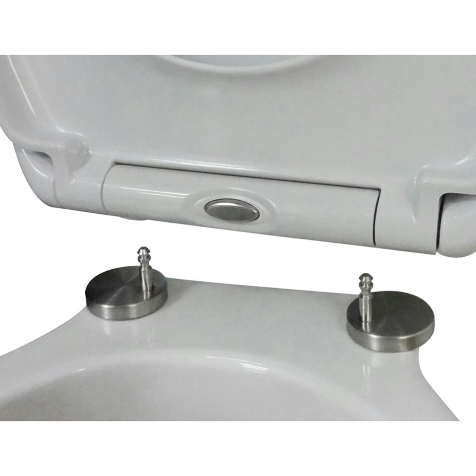 image 1 of Showerdrape Granada White Quick Release Soft Close Toilet Seat