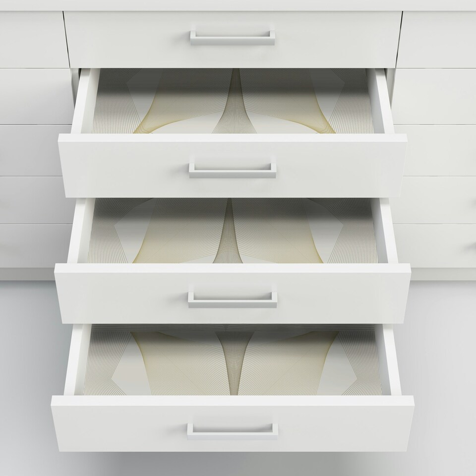 image 1 of NuWallpaper NUS3575 Inuition Peel & Stick Wallpaper, White & Gold Multi