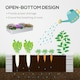 image 6 of Outsunny Raised Garden Bed Planter Box with Greenhouse, Large Window, Clear