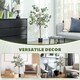 image 8 of HOMCOM Set of 2 Decorative Artificial Tree, 4ft 120cm Silk Eucalyptus Trees with 230 Silver Dollar Leaves in Pot, Fake Plants for Home, Office, Living Room, Indoor Decor | Green