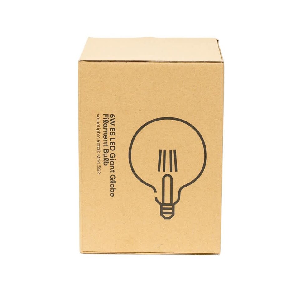 image 1 of ValueLights 1 Filament E27 Amber Glass Globe Light Bulb | Clear