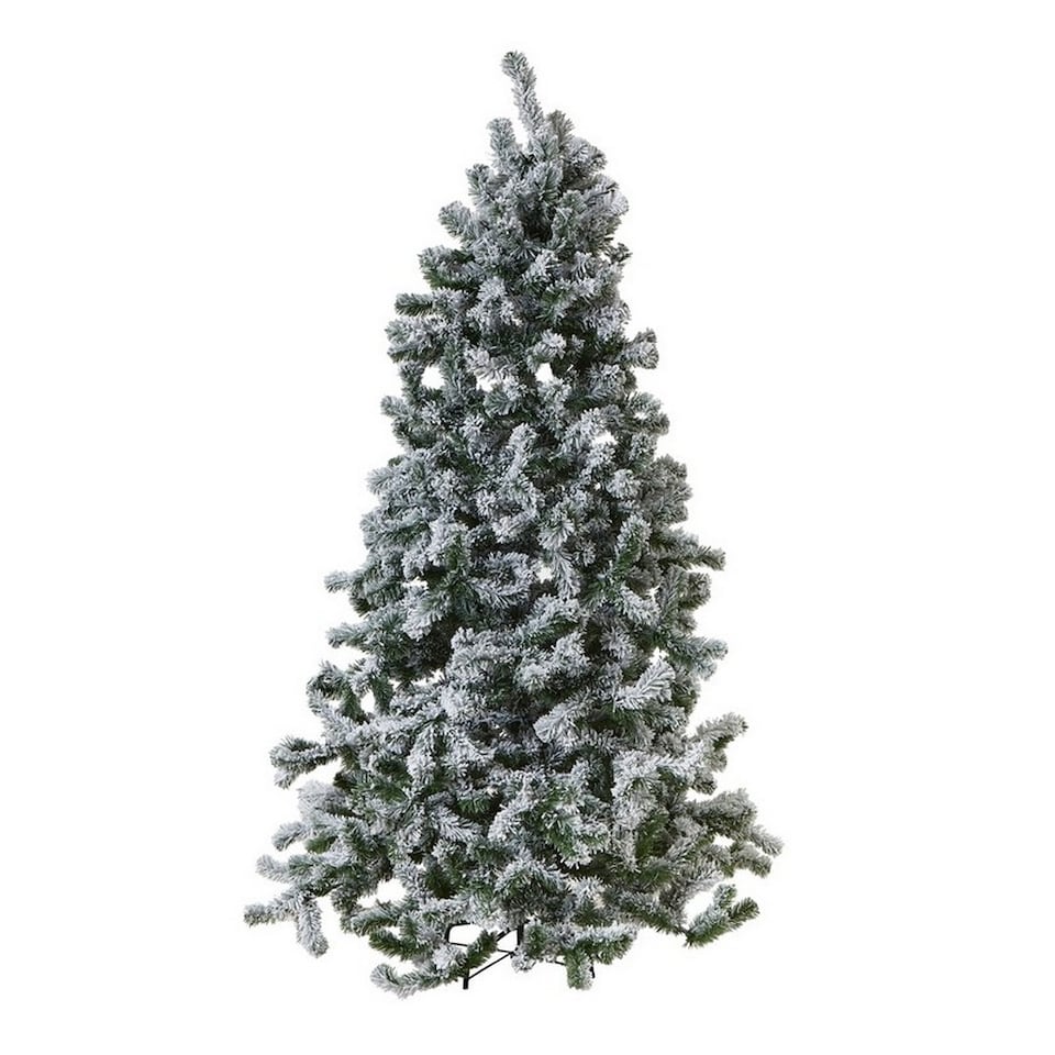 image 1 of Extra Large Snowy Spruce Tree - Plastic - Height 213 cm - White