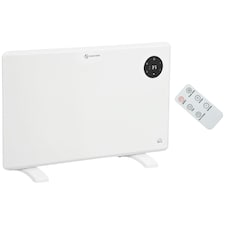 HOMCOM Electric Convector Heater, Quiet Space Heater w/ LED Display, White