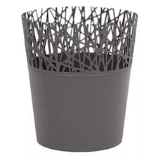 Mini Plastic Flower Planter Pots - 183x160x160 cm | Grey | Grey & Set of 1 | 1