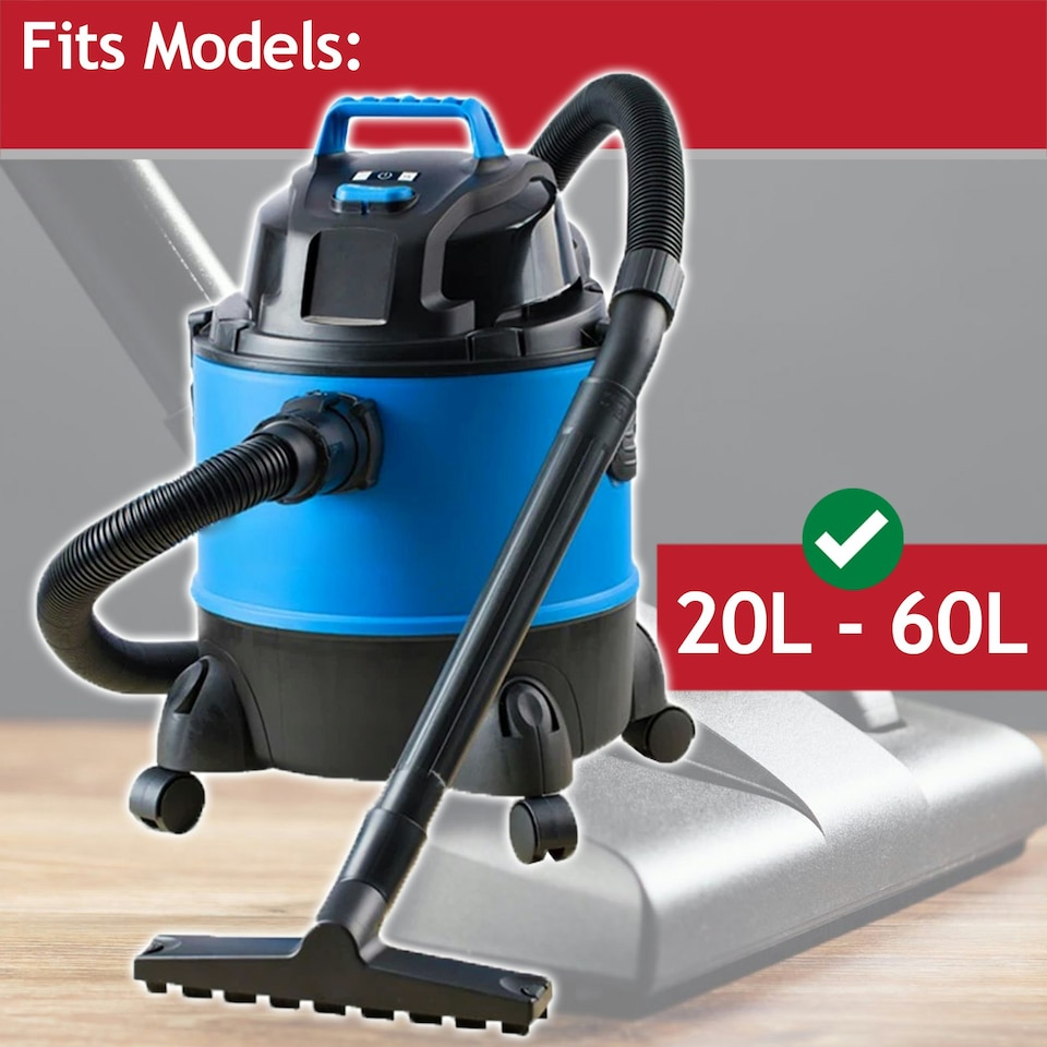 image 1 of SPARES2GO Wet & Dry Cartridge Filter compatible with Vacmaster Vacuum Cleaners (20 Litre to 60 Litre Models)