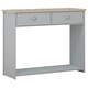image 2 of Westbury Farmhouse 2 Drawer Hallway Console Table - Matt Grey & Light Oak Grey