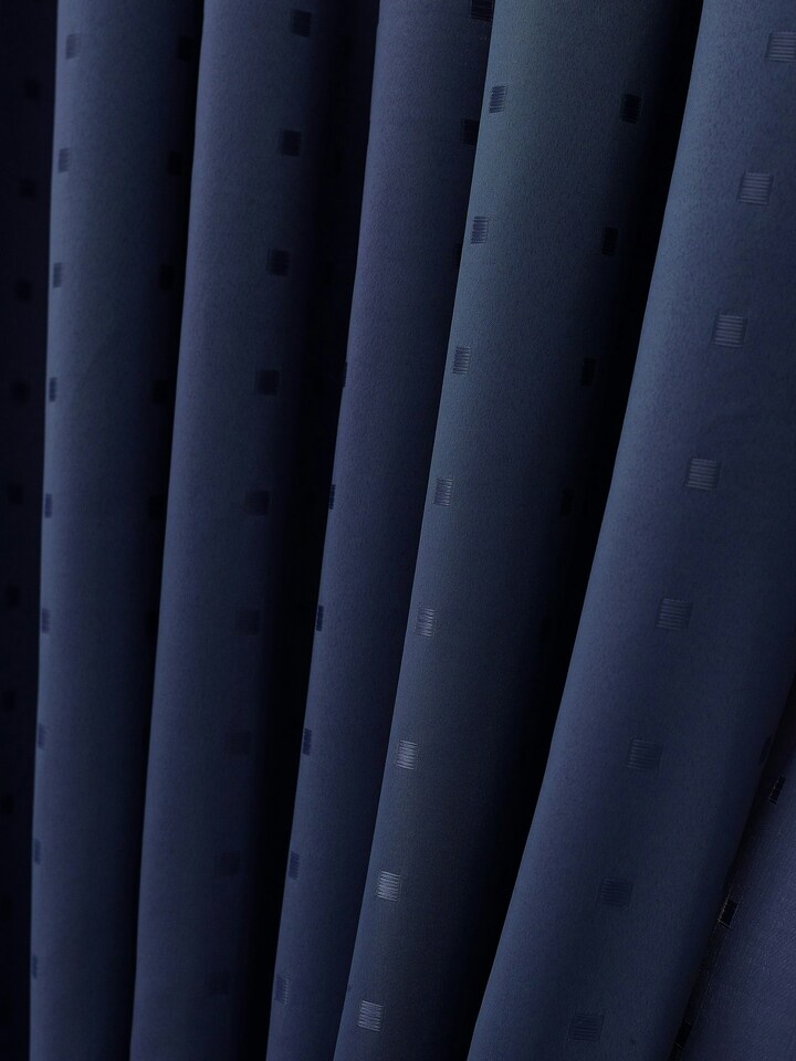 image 1 of Adison Lined Pencil Pleat Taped Curtains - 229cm x 183cm - Navy