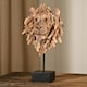 image 2 of Naturecraft Resin Driftwood Collection Lion Head on a Stand Brown