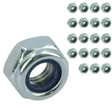 M5 x 0.8mm Nyloc Nut Fastener Hexagonal Metric Nuts Grade 8 Zinc Plated 20pk
