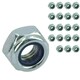 image 1 of M5 x 0.8mm Nyloc Nut Fastener Hexagonal Metric Nuts Grade 8 Zinc Plated 20pk