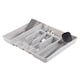 image 5 of 7-Section Extendable Plastic Cutlery Tray Organiser | Grey | 1