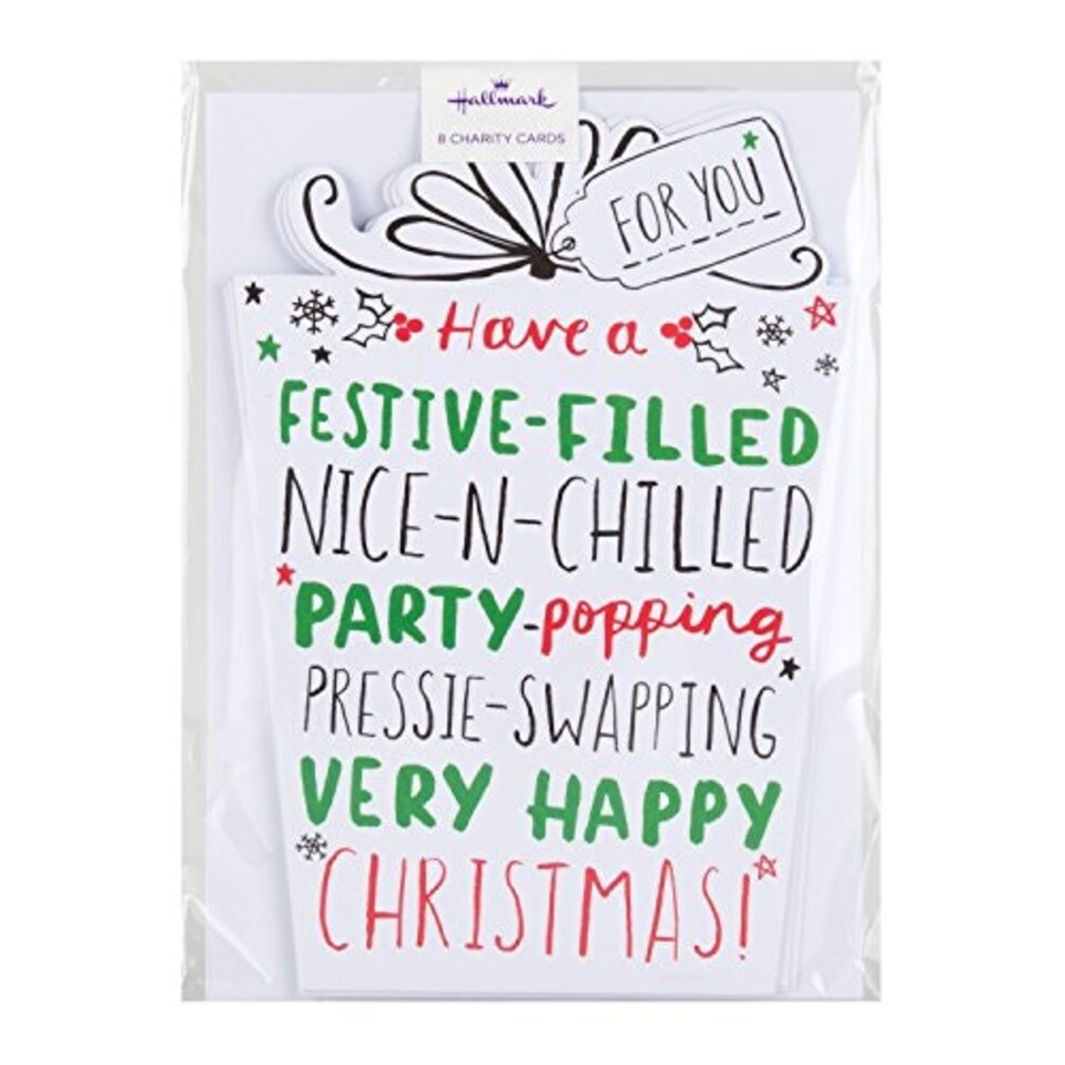 image 1 of Charity Christmas Card Pack 'Festive Filled' 8 Cards, 1 Design