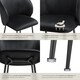 image 5 of Bar Stool Luana - with backrest, velvet look and padded | Black | black/black | 60 x 51 x 106 cm | 2