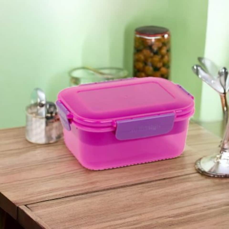 image 1 of 1.6L Airtight Plastic Lunch Boxes | Pink | 1