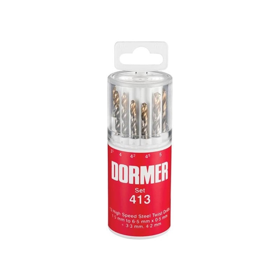 Dormer A094 Hss Jobber Drills In Round Plastic Cases - Multi Colour - Set of 13 1.5- 10 mm