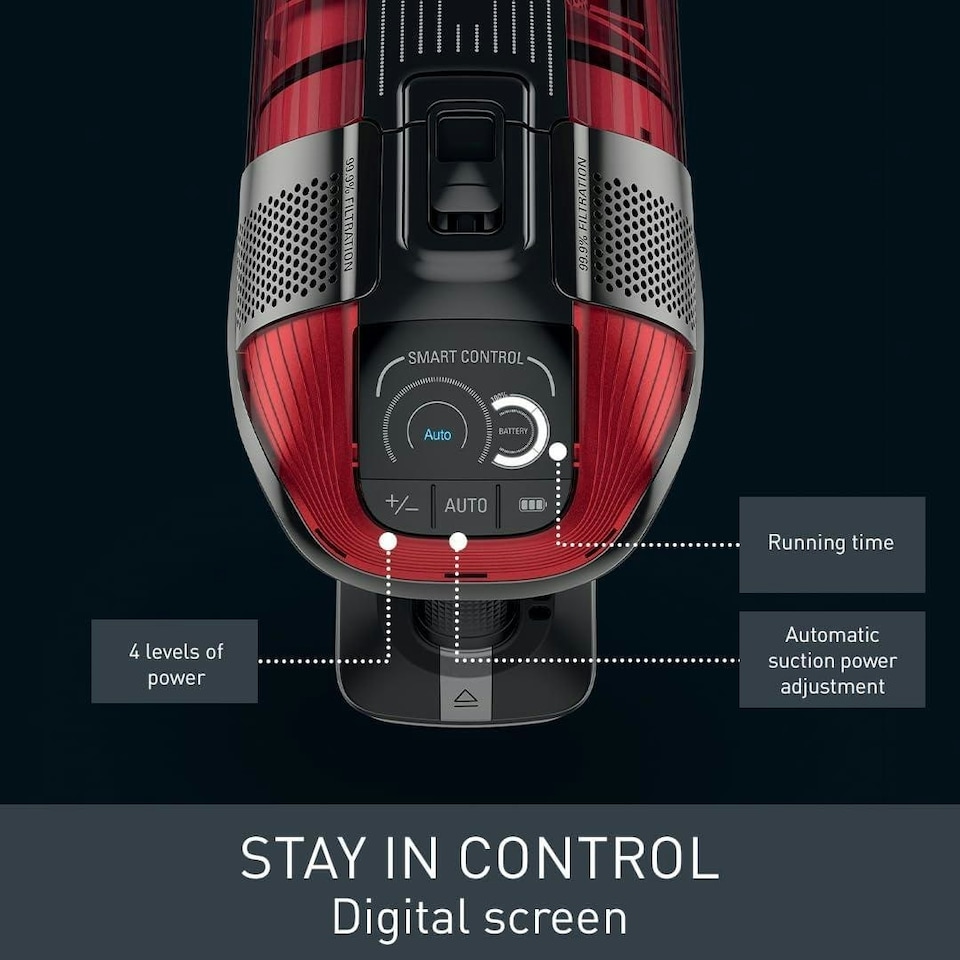 image 1 of Tefal X-Force Flex 12.60 Car Cordless Stick Vacuum Cleaner TY98A1GO Black and Red
