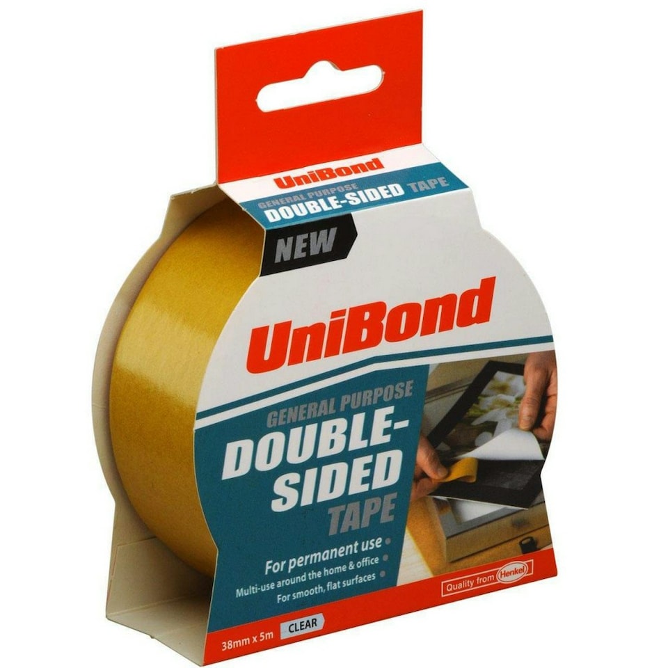 UniBond Double Sided Tape - Yellow - One Size