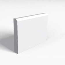 Pack of 5 (Total 5 Units) - MR MDF Primed Chamfered 2 V Groove Skirting Board - 18mm (T) x 94mm (H) x 4200mm (L)