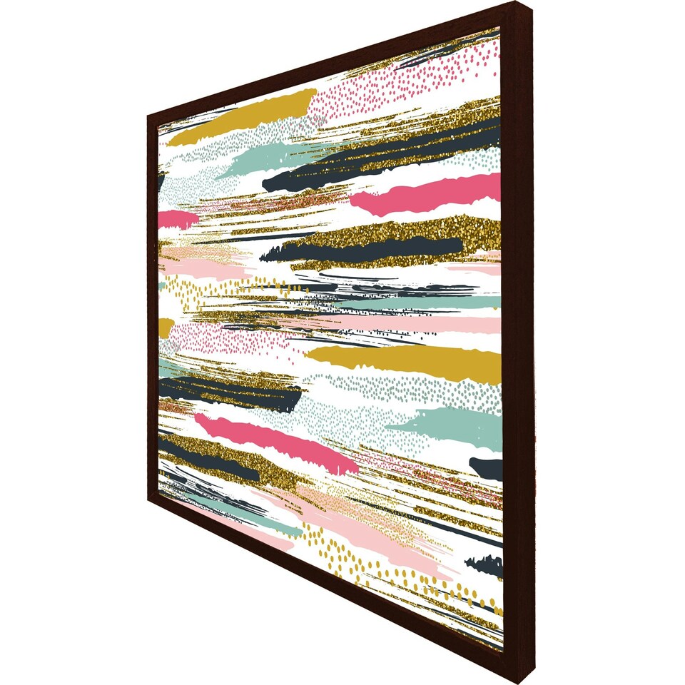 image 1 of Coloured stripes & spots (Picture Frame) White | L