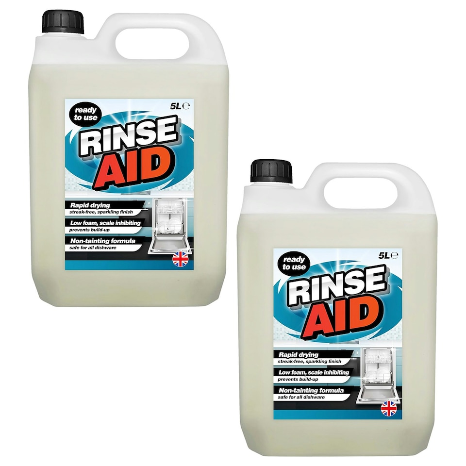 image 1 of 1 x 5L Rinse Aid Prevents Build Up Streak Free Sparkling Finish Safe For All Dishwashers