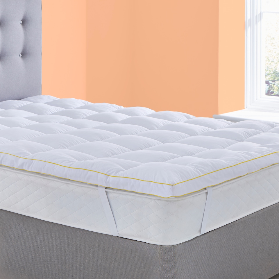 image 1 of Snug Deeply Dreamy Extra Deep Mattress Topper, 10 cm Thick | White | 1
