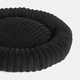 image 5 of OHS Ribbed Round Plush Plump Soft Warm Cosy Pet Dog Cat Cushioned Donut Bed Black | L