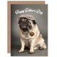 image 1 of Fathers Day Sherlock Holmes Pug Puppy Cute Dad Card