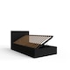 image 6 of Side Lift Ottoman Storage Bed Single Black | Black | Black