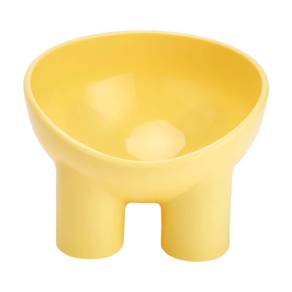 image 1 of Living and Home Pet Feeder Bowl with Non-Slip Base | Yellow