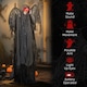 image 6 of HOMCOM Winged Grim Reaper Animatronic Prop w/ Light Up Eyes, for Haunted House