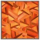 image 4 of Autumn coloured geometric triangle patterns (Picutre Frame) Brown | Oak | M
